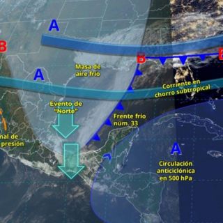 Frente frío 33 y onda de calor afectarán a México esta semana
