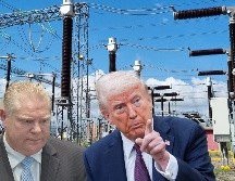 Doug Ford, primer ministro de Ontario, anunció aranceles del 25% en la exportación de energía eléctrica a Estados Unidos por la guerra comercial con Trump. EL INFORMADOR / EFE / AFP / ARCHIVO