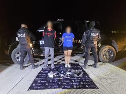 Una mujer y un hombre de 18 y 24 años de edad respectivamente, fueron detenidos en Teocaltiche. ESPECIAL