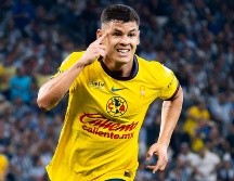 Richard Sánchez en festejo de gol con las Águilas del América en la final del Apertura 2024. IMAGO7