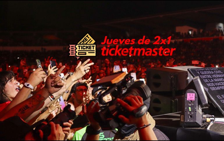Ticketmaster revela la lista de conciertos que aplican al jueves de 2x1 en boletos. EL INFORMADOR / ARCHIVO
