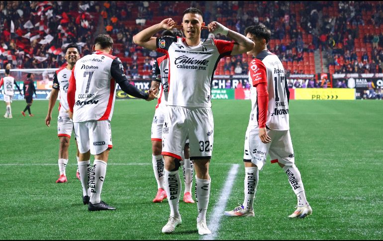 UROS DURDEVIC. El atacante montenegrino llega encendido tras marcar un triplete en la victoria de Atlas sobre Xolos, colocándose en la pelea por el liderato de goleo. IMAGO7