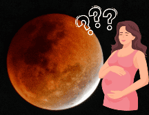 No existe evidencia científica que respalde la idea de que los eclipses lunares afectan el embarazo o causan malformaciones en el feto.  CANVA