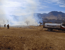 El incendio fue registrado en el paraje Mesa del Carrizo, dentro del Bosque La Primavera. X/@UMPCyBZ
