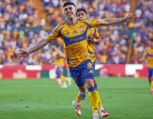 Juan Brunetta festeja uno de los tres goles que les dieron la victoria. IMAGO7/D. Arizmendi