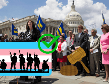 La Justicia de Estados Unidos frena la orden del presidente Donald Trump contra las personas trans en el Ejército. EFE/M. Reynolds/CANVA.