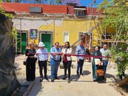 Las obras de rehabilitación comenzaron oficialmente con la presencia de los locatarios del mercado y la presidenta municipal, Laura Imelda Pérez Segura. CORTESÍA.