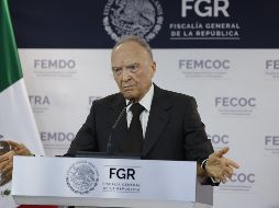 Gertz Manero destacó que la FGR apenas asume el control de las indagatorias del rancho, pero que se trabajará diferente que el caso de Guerrero. EFE/S. Gutiérrez