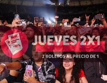 Lista completa de conciertos al 2x1 en la Ciudad de México. EL INFORMADOR / ARCHIVO
