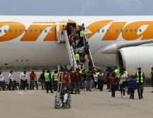 Venezolanos retornaron a su país en un vuelo de repatriación desde México. EFE/ Prensa del Ministerio de Interior, Justicia y Paz