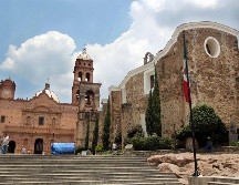 De fachada cubierta de ladrillos rojos, el Templo de Nuestra Señora de Guadalupe, en Tapalpa, Jalisco. EL INFORMADOR / ARCHIVO
