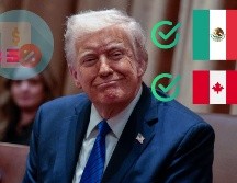 Donald Trump resaltó el reforzamiento de México y Canadá en sus fronteras con Estados Unidos. EFE / EPA / SHAWN THEW / POOL