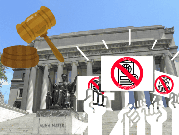 Juez de Estados Unidos falla que alumna de Columbia no puede ser detenida mientras lucha contra deportación. ARCHIVO/EFE/A. Lamartino/CANVA.