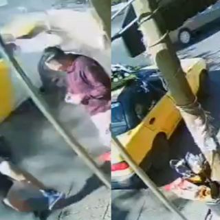 Hombre escapa ileso tras choque de taxis en Guadalajara