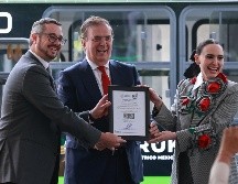 Taruk, que significa correcaminos en la lengua yaqui, es el primer autobús eléctrico totalmente hecho en México. EFE/A. Cruz