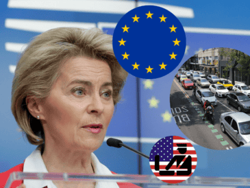 Comisión Europea evaluará aranceles de Estados Unidos a exportaciones de autos y buscará "soluciones negociadas". ARCHIVO/EFE/S. Lecocq/INF/A. Navarro Vazquez/CANVA.