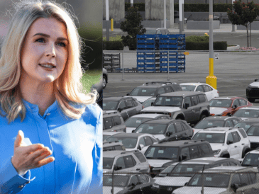 En la imagen, a la izquierda, la portavoz del gobierno estadounidense, Karoline Leavitt. EFE/J. LO SCALZO AP/D. DOVARGANES