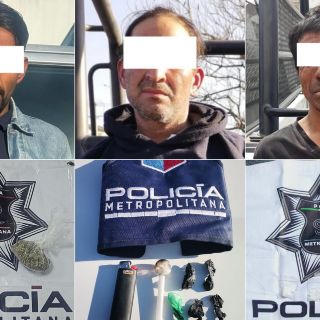 Metropol detiene a tres presuntos narcomenudistas