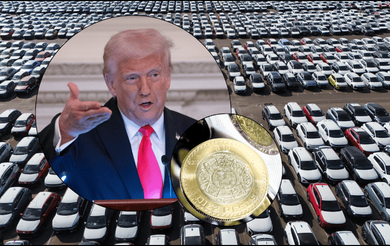 Donald Trump aseguró que su país aplicará aranceles a automóviles, camiones ligeros y autopartes no fabricadas en EU. EFE/N. HALL EFE/C. KLEPONIS