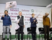 Alfonso Durazo Montaño y  Claudia Sheinbaum Pardo, dieron el banderazo de arranque de obra del nuevo Hospital General de Zona.ESPECIAL / SUN