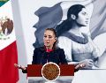Sheinbaum comentó que buscan lo mismo que hace el INE: "Difusión de este evento tan transformador que ocurrirá en México el 1 de junio". EFE/M. GUZMÁN