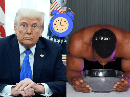 Aunque no es una rutina oficial del presidente  Donald Trump, usuarios de X lo han tomado como una broma divertida. ESPECIAL/EFE/Archivo