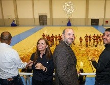 Karla Planter y Ricarod Villanueva en el coliseo olímpico. El Gimnasio de usos múltiples y la Unidad deportiva también forman parte de la primera etapa de la remodelación. EL INFORMADOR/H. Figueroa