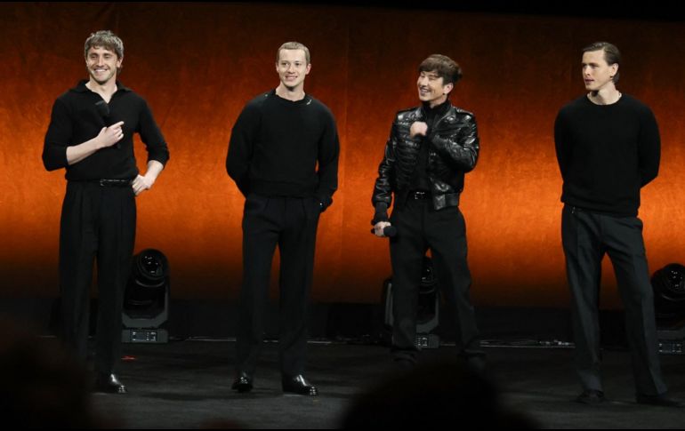 El actor irlandés Paul Mescal, el actor británico Joseph Quinn, el actor irlandés Barry Keoghan y el actor británico Harris Dickinson hablan sobre el evento cinematográfico de cuatro películas 