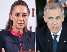 Claudia Sheinbaum, Presidenta de México, y Mark Carney, primer ministro de Canadá. ESPECIAL / SUN y AFP