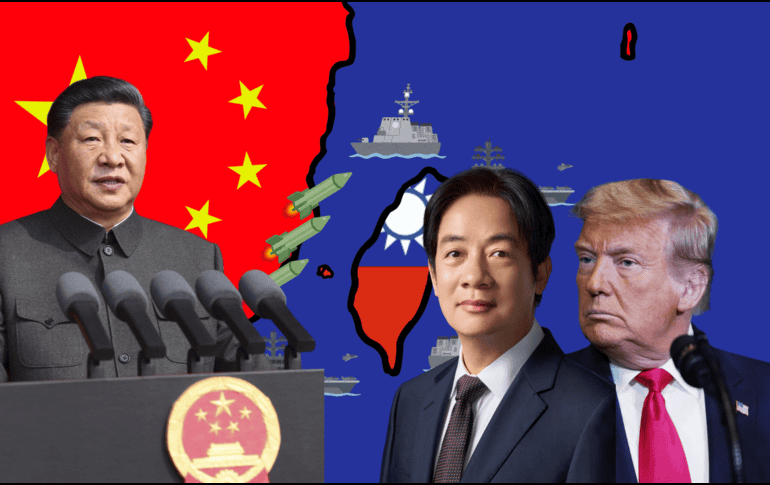 La República Popular de China, dirigida por el PCC, realiza regularmente bloqueos ficticios y otras maniobras alrededor de Taiwán. ARCHIVO/EFE/R. B. Tongo/EFE/Xinhua News Agency/AP Photo/E. Vucci/CANVA.