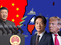 La República Popular de China, dirigida por el PCC, realiza regularmente bloqueos ficticios y otras maniobras alrededor de Taiwán. ARCHIVO/EFE/R. B. Tongo/EFE/Xinhua News Agency/AP Photo/E. Vucci/CANVA.