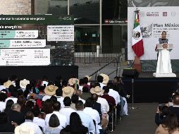Claudia Sheinbaum, habla durante la presentación del 