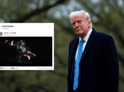 Fue a través de la cuenta en Truth Social, que Trump compartió dos videos creados por las autoridades mexicanas. EFE / CANVA / TRUTH / @realDonaldTrump