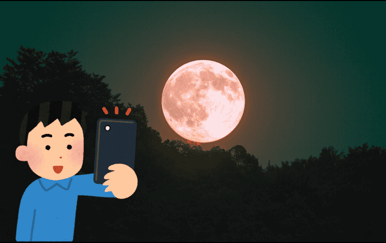Aunque no se tenga una cámara profesional, es posible capturar imágenes sorprendentes de la Luna Rosa si se siguen algunos pasos clave. CANVA/ ESPECIAL