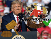La Justicia de Estados Unidos pide a Trump levantar su bloqueo a la agencia AP. ARCHIVO/AFP/Saul Loeb/EFE/M. Reynolds/CANVA.