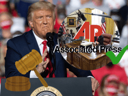 La Justicia de Estados Unidos pide a Trump levantar su bloqueo a la agencia AP. ARCHIVO/AFP/Saul Loeb/EFE/M. Reynolds/CANVA.