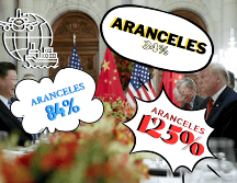 Trump responde con aranceles del 125% después de que China eleva los suyos contra Estados Unidos. ARCHIVO/AP Photo/P. Martinez Monsivais/CANVA.