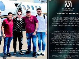 El artista confirmó que por medio de sus redes compartirán más detalles de la salud de la agrupación. Instagram: @memogarzaoficial