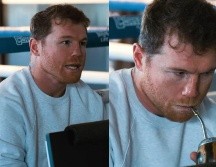 Álvarez se mostró llegando al gimnasio con el mate en la mano. INSTAGRAM/ @canelo.