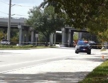 Una avioneta se desplomó el día de hoy en una avenida transitada de Florida tras un breve recorrido. EFE / IMÁGENES: CEDIDAS POR CLEVELAND SAINPREUX