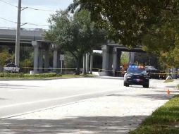 Una avioneta se desplomó el día de hoy en una avenida transitada de Florida tras un breve recorrido. EFE / IMÁGENES: CEDIDAS POR CLEVELAND SAINPREUX