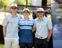 Pablo Diaz del Castillo, Álvaro Lapuente y Pablo Martínez Gallardo, organizadores del torneo de golf VII Skarch Partners Open by Panorama. GENTE BIEN JALISCO / C. Jimeno