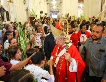 El Cardenal mencionó que existe mucho fervor de los feligreses por esta Semana Santa y prueba de ello es que este Domingo de Ramos asistió mucha gente a la Catedral Metropolitana. EL INFORMADOR / H. Figueroa