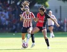 Chivas y Atlas femenil, en una imagen del Clásico Tapatío disputado el pasado 23 de marzo. IMAGO7