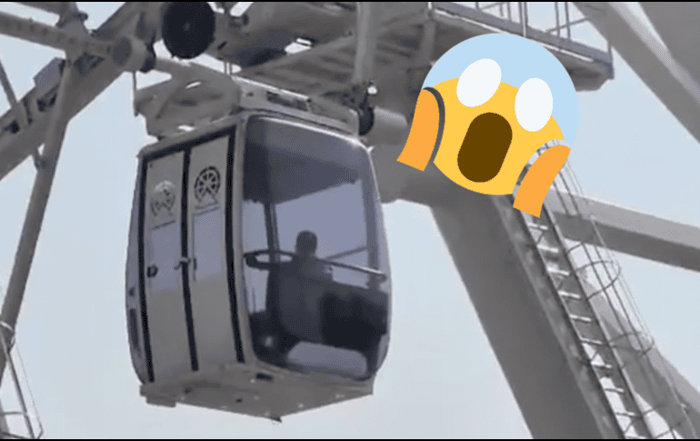 Decenas de usuarios quedaron varados dentro de las cabinas de la rueda de la fortuna durante varios minutos. SUN / J. MEDELLÍN