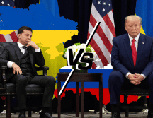 Trump acusa a Zelenski de prolongar la guerra al resistir llamados para ceder Crimea a Rusia. ARCHIVO/AFP/S. Loeb/CANVA.