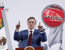 El secretario de Economía de México, Marcelo Ebrard, anunció este jueves que Hyundai mantendrá su producción en Monterrey, Nuevo León. EFE / M. Guzmán