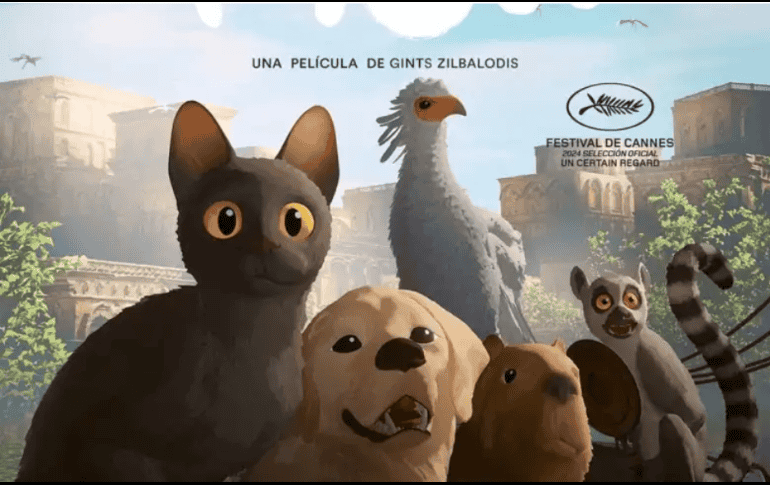 La cinta, sin diálogos, del director, Gints Zilbalodis cuenta la historia de un gatito negro que vive en un mundo donde los humanos ya no existen, y el cual comienza a inundarse. ESPECIAL.