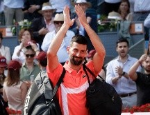 El tenista serbio Novak Djokovic, tras su derrota en la segunda ronda del Masters de Madrid en la Caja Mágica en la capital de España. EFE/ C. Moya