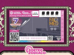 El billete del Sorteo Zodiaco 1701 conmemoró a la facultad de Medicina de la Universidad Nacional Autónoma de México. X/lotenal